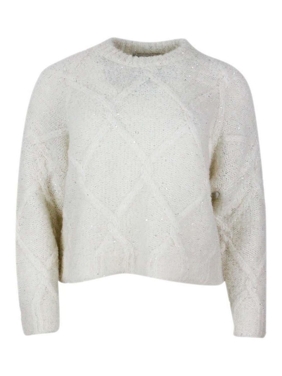 Antonelli Firenze Pull Col Rond - Crème