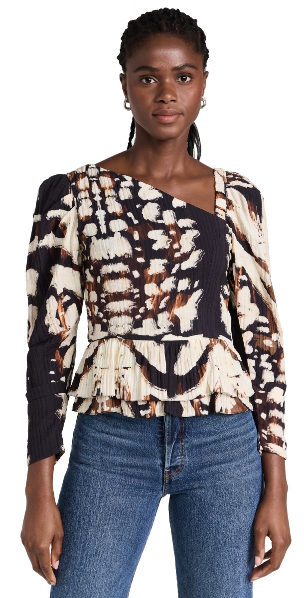Atelier 17.56 Catimi Blouse Brown/Black