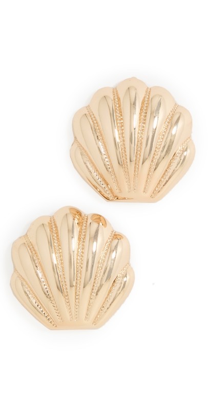 SHASHI La Conchiglia Earrings Gold