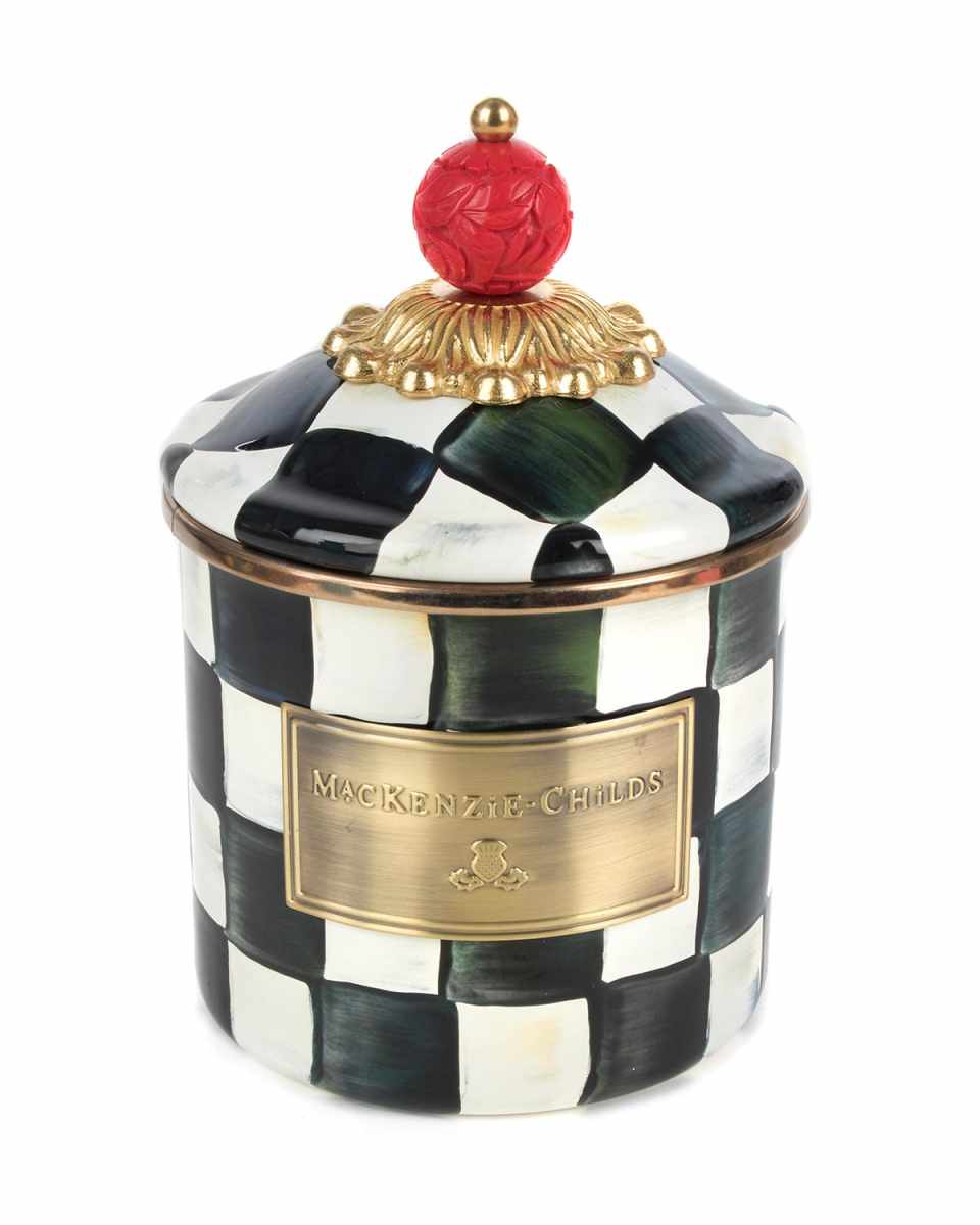 Courtly Check Enamel Canister