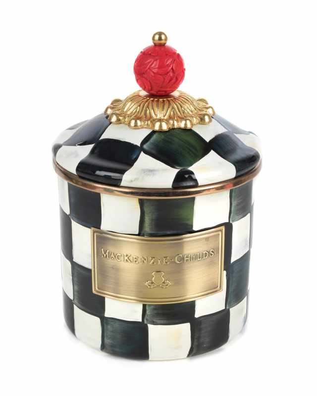 Courtly Check Enamel Canister