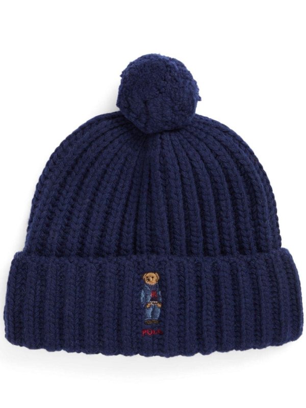 Bear Pom-Pom beanie hat