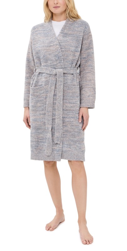 Barefoot Dreams CozyChic Marled Robe Pink Clay Multi