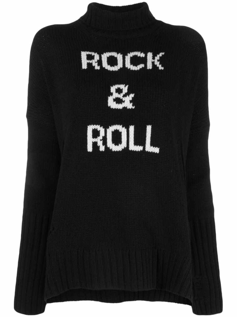 intarsia-knit merino wool jumper
