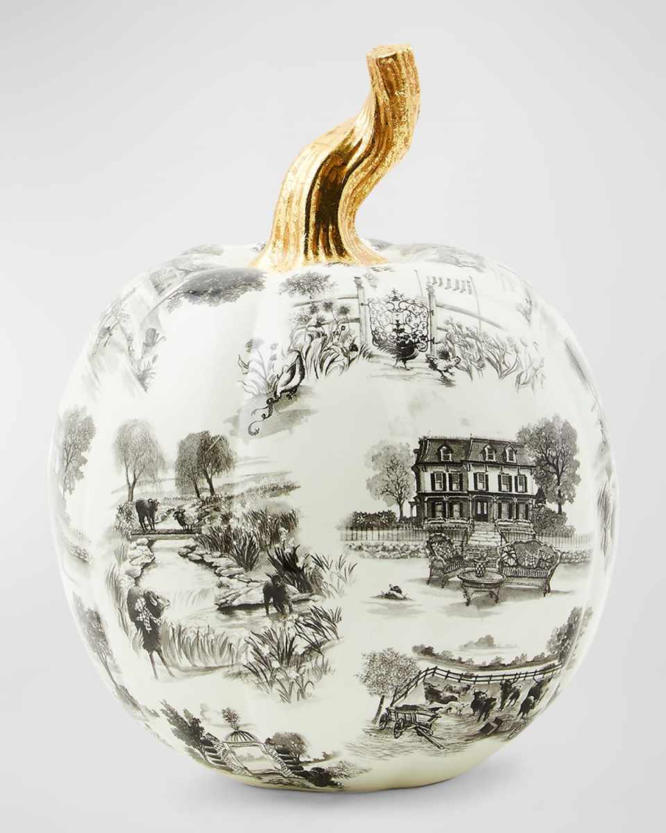 Toile Small Pumpkin, 9.8"