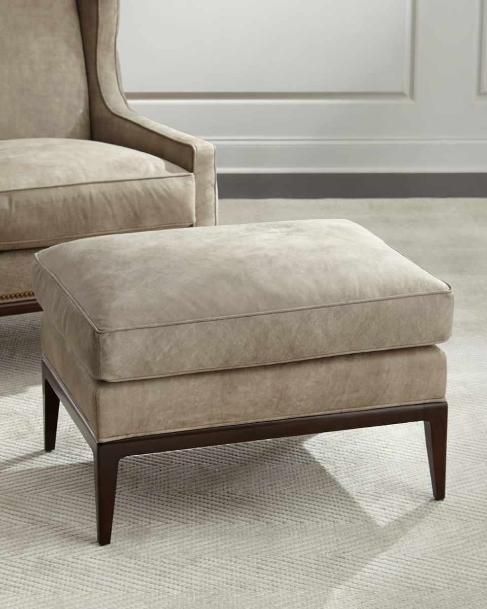Idris Leather Ottoman