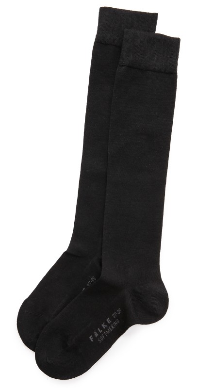 Falke Soft Merino Knee High Socks Black