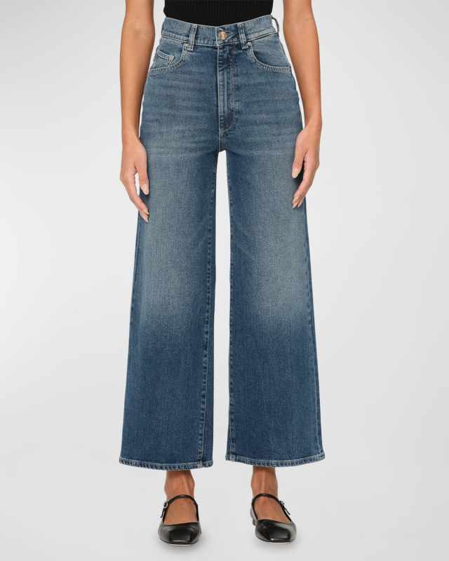 Hepburn Wide-Leg High-Rise Ankle Jeans