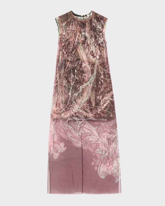 Floral Organza Sheath Dress