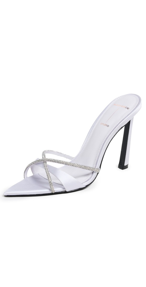Black Suede Studio Sienna Sandals Lilac