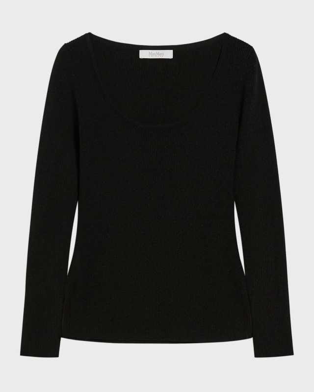 Ondina Ribbed Scoop-Neck Sweater