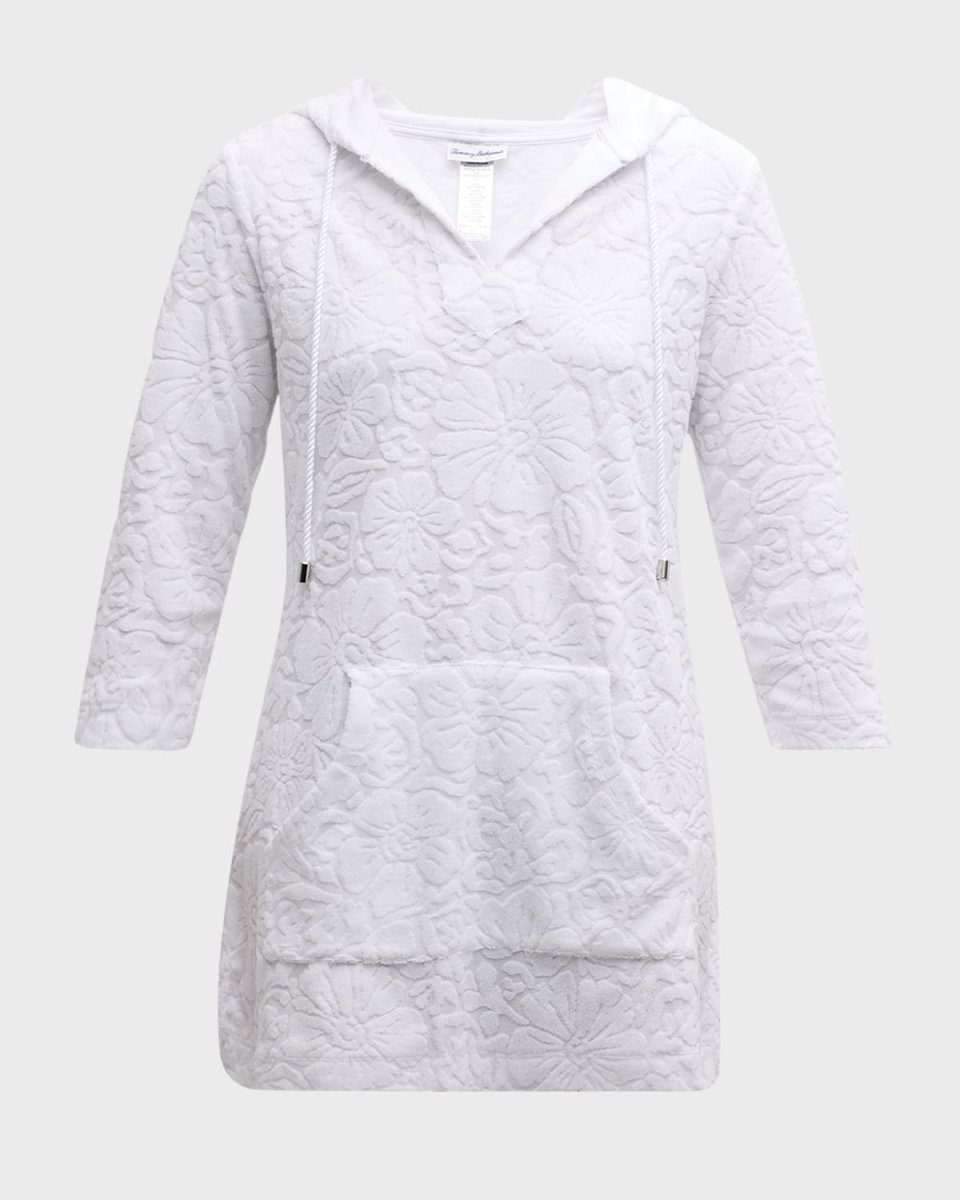 Textured Terry Cloth Baja Tunic Coverup