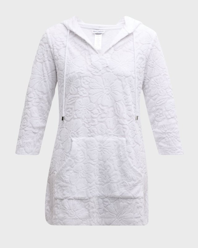 Textured Terry Cloth Baja Tunic Coverup