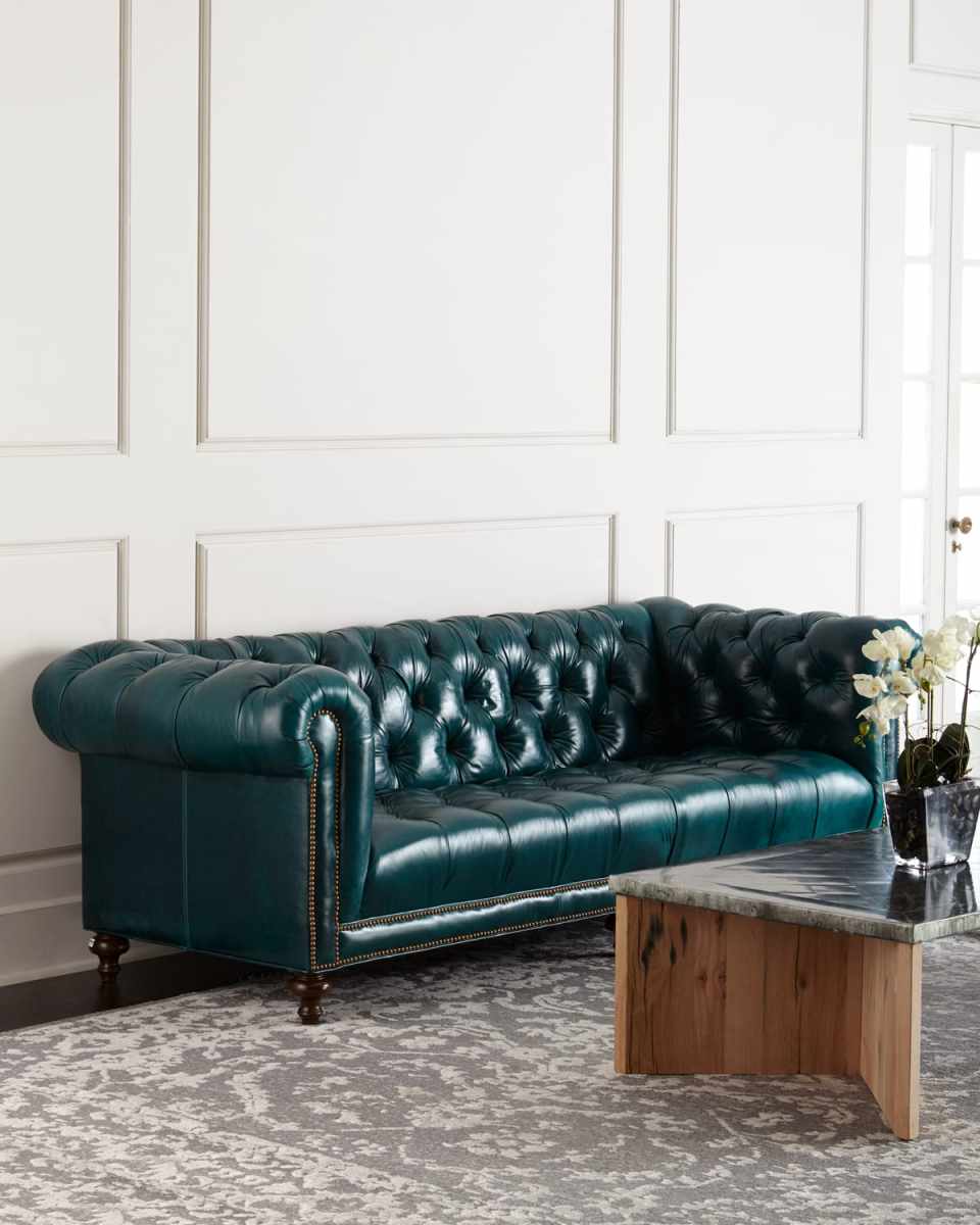 Davidson 94" Tufted Seat Chesterfield Sofa