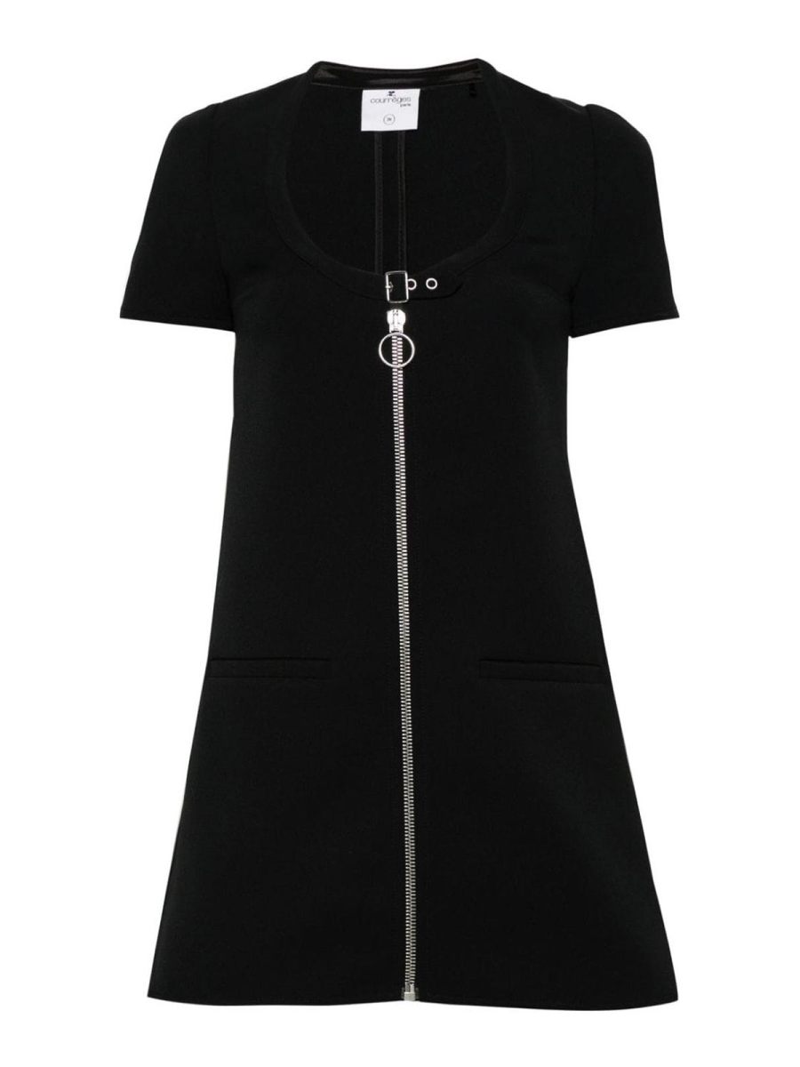 Courreges Robe Courte - Noir