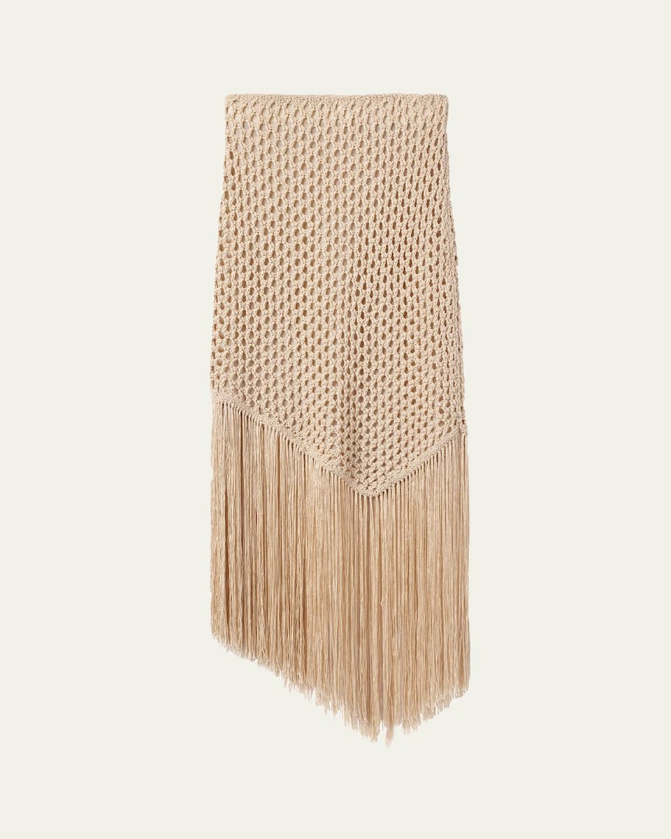 Leona Knit Fringe Midi Skirt