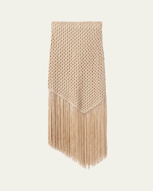Leona Knit Fringe Midi Skirt