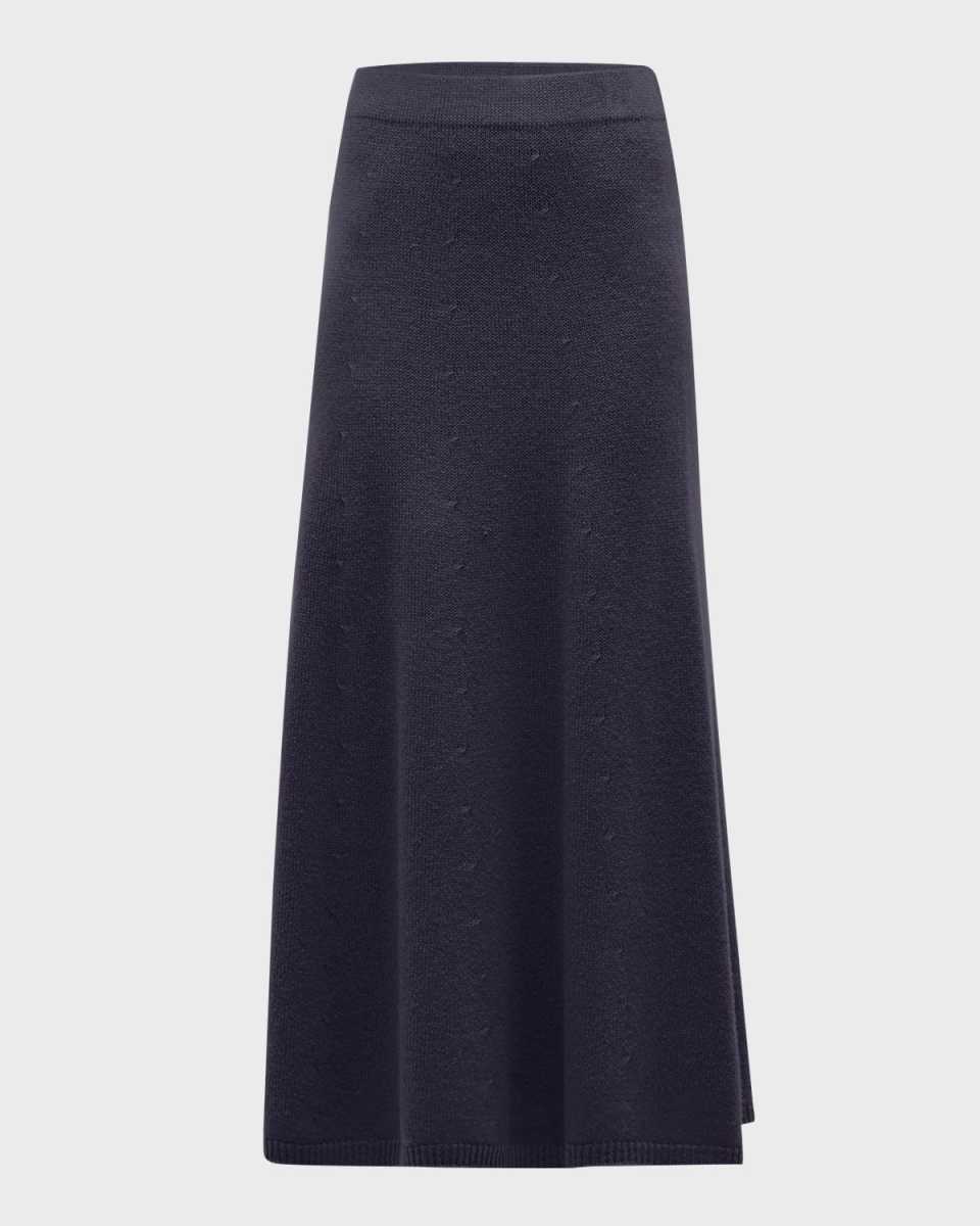 Wool-Cashmere Knit Midi Skirt