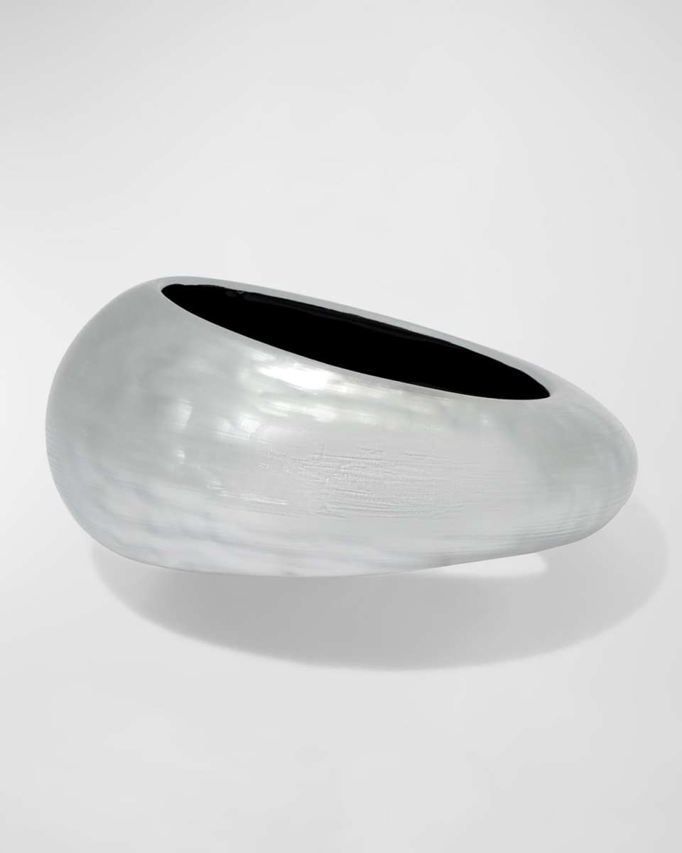 Puffy Lucite Tapered Bangle Bracelet
