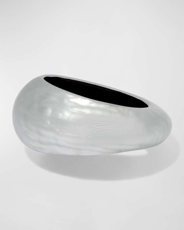 Puffy Lucite Tapered Bangle Bracelet