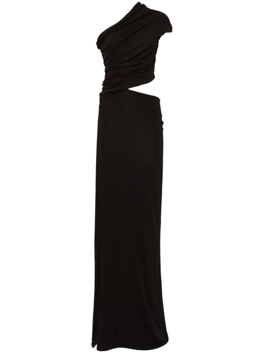 one-shoulder maxi dress