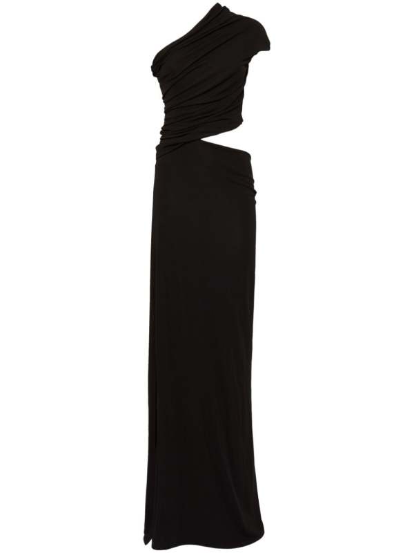 one-shoulder maxi dress