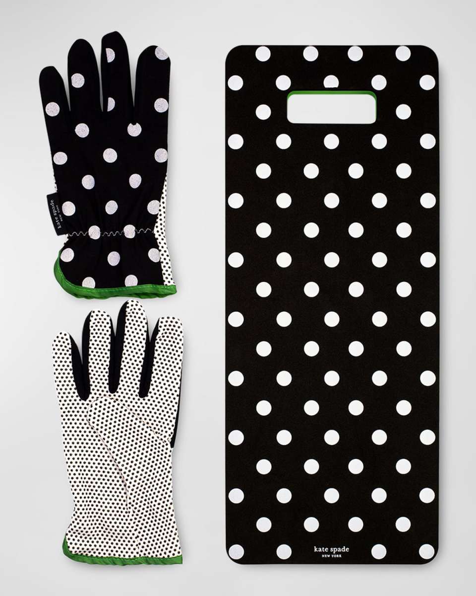 picture dot kneeling pad & gloves set