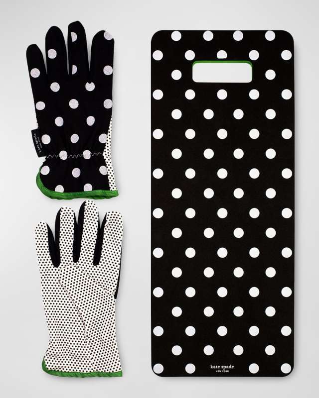 picture dot kneeling pad & gloves set