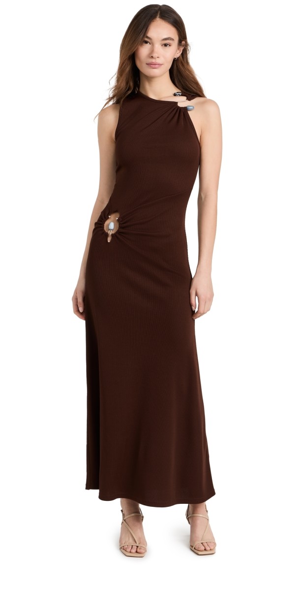 Christopher Esber Callisto Duality Dress Mahogany