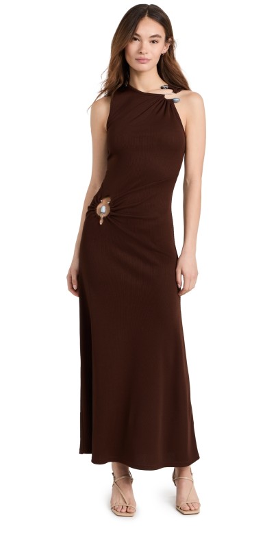 Christopher Esber Callisto Duality Dress Mahogany