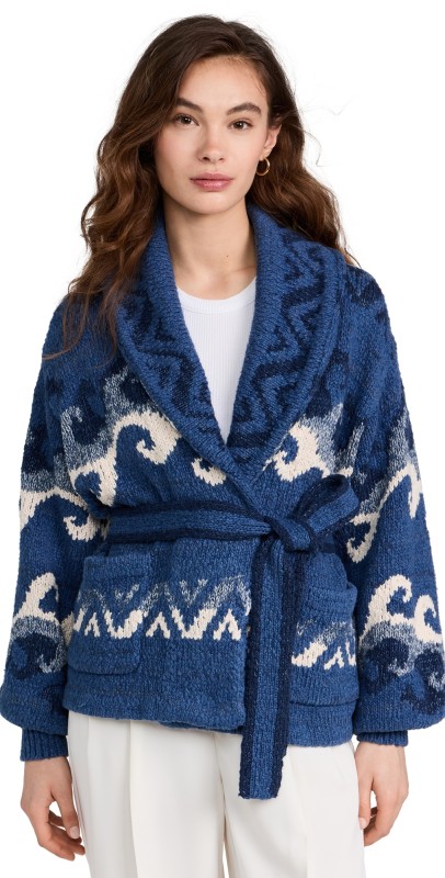 Polo Ralph Lauren Wave Cardigan Carolina Blue Multi