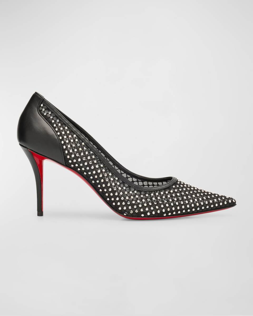 Apostropha Mesh Strass Red Sole Pumps