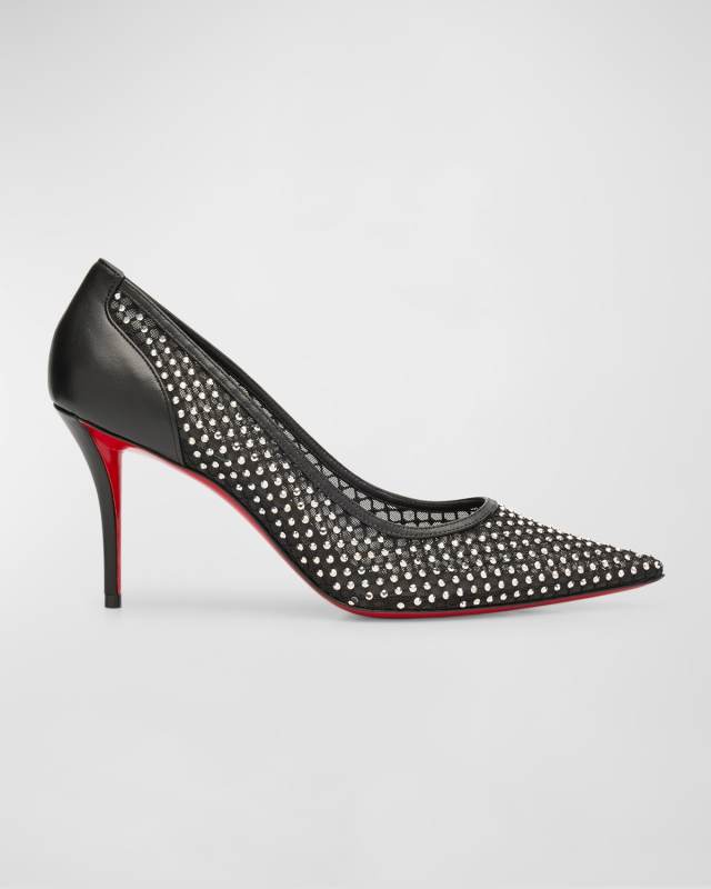 Apostropha Mesh Strass Red Sole Pumps
