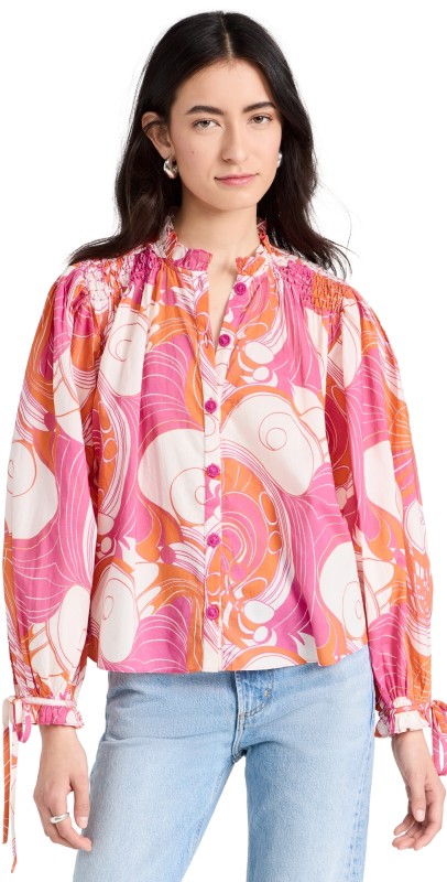 RHODE Louisa Top Pink Deco Surf