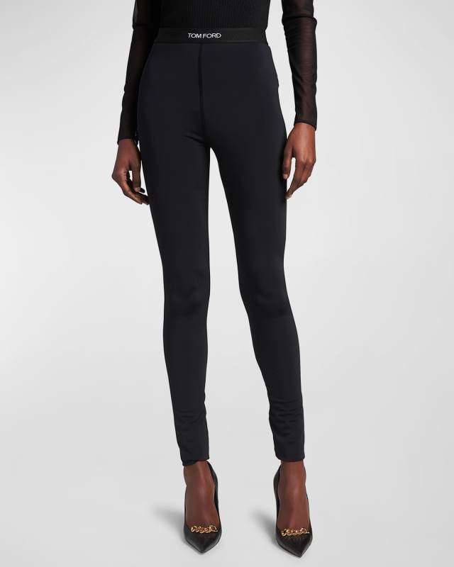Logo-Band Skinny Leggings