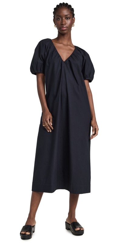 MARA HOFFMAN Alora Puffy Top Dress Black