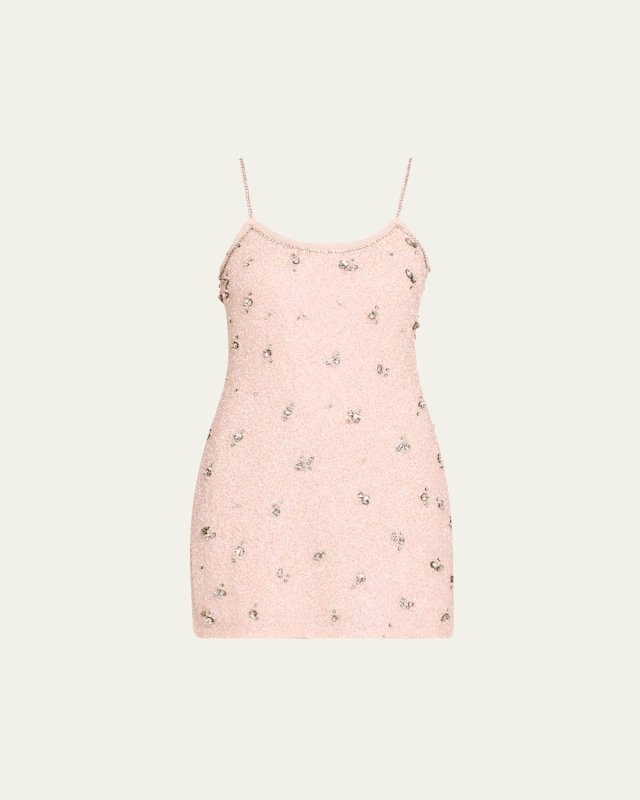 Windson Rhinestone Embellished Mini Dress