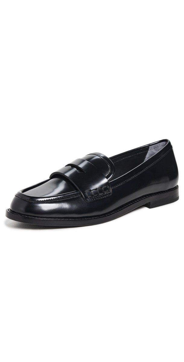 Loeffler Randall Rachel Leather Loafers Black