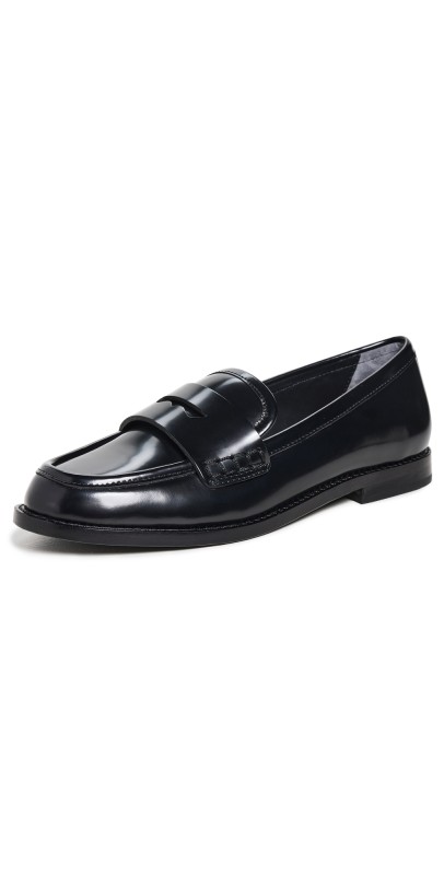 Loeffler Randall Rachel Leather Loafers Black