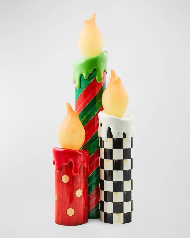 Cozy Christmas Illuminated Melting Candle Cluster