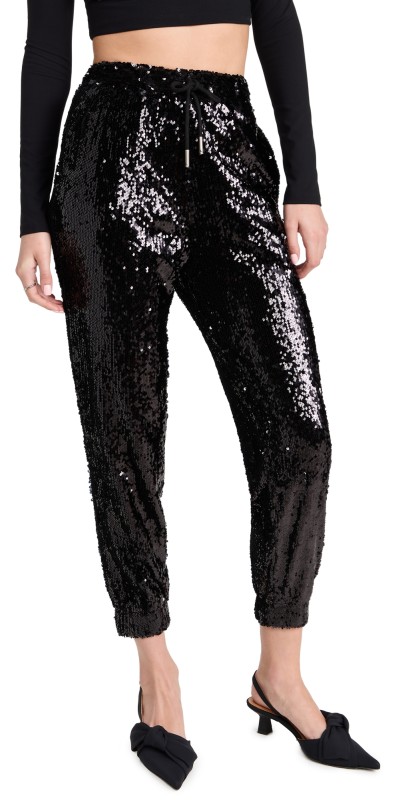 English Factory Sequin Joggers Silver