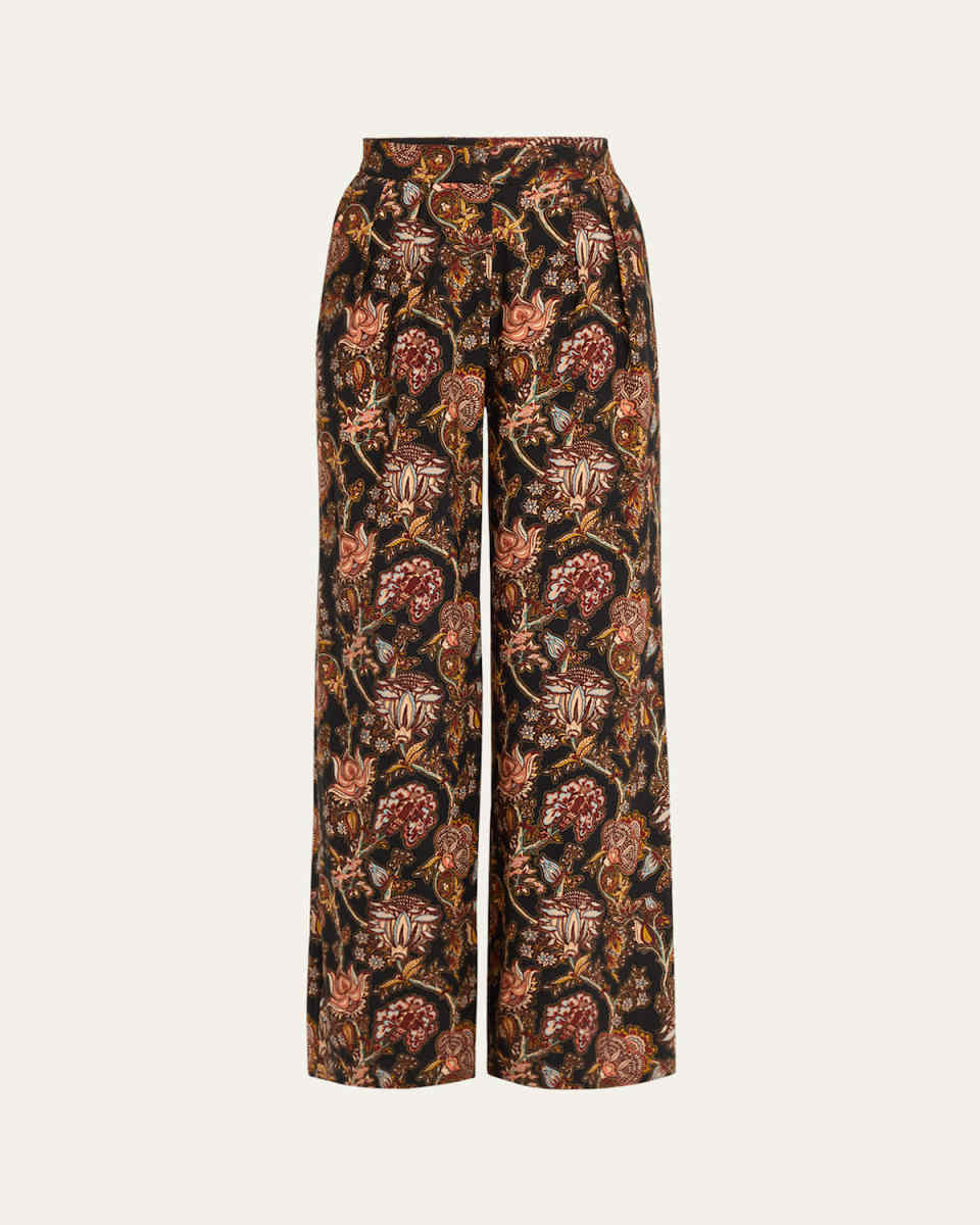 Valencia Floral Paisley Wide-Leg Pants