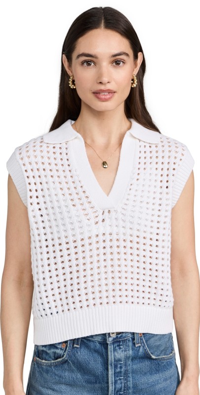 Velvet Taye Knit Top White
