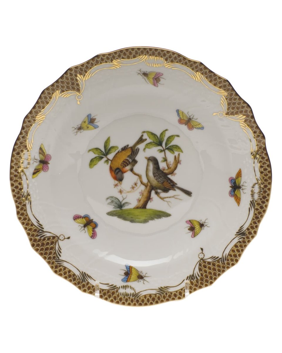 Rothschild Bird Brown Motif 12 Salad Plate