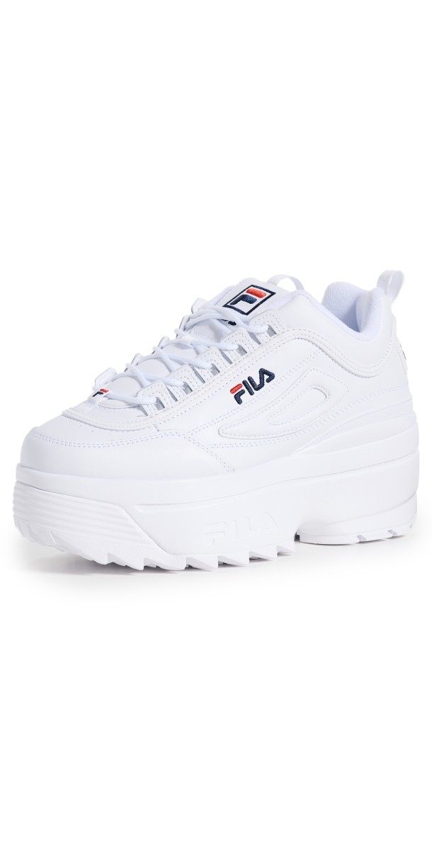Fila Disruptor II Wedge Sneakers White/Navy/Red