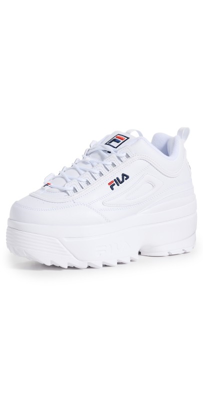 Fila Disruptor II Wedge Sneakers White/Navy/Red
