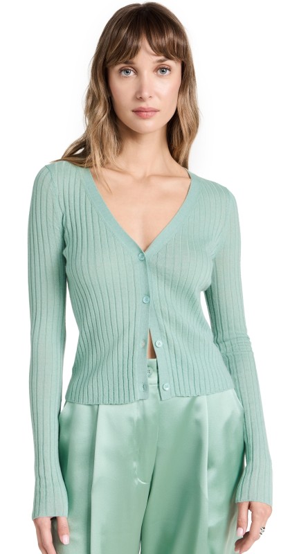 Sablyn Cashmere Cardigan Seafoam
