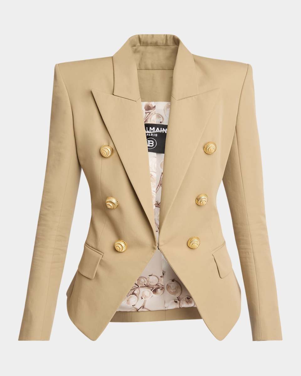 6-Button Cotton Blazer