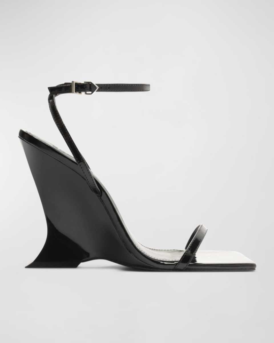 Siena Leather Wedge Ankle-Strap Sandals