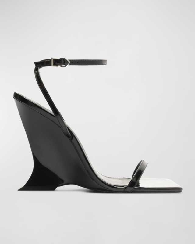 Siena Leather Wedge Ankle-Strap Sandals